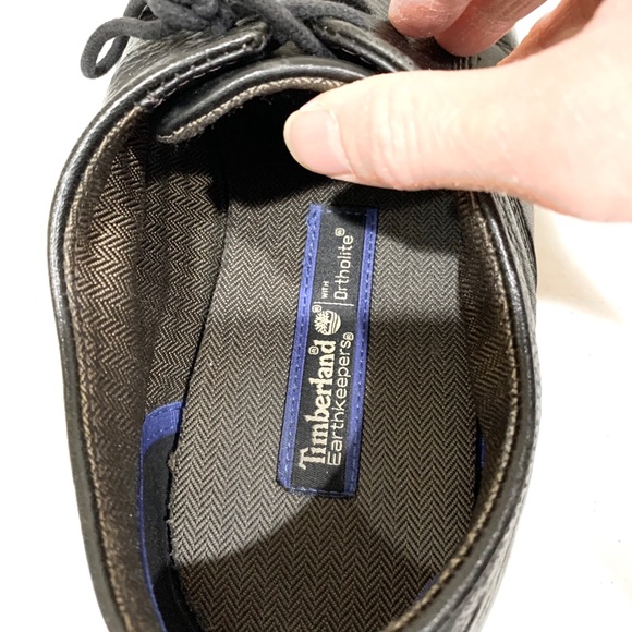 Timberland Men Black Leather Shoe (size: 10) - Picture 15 of 16